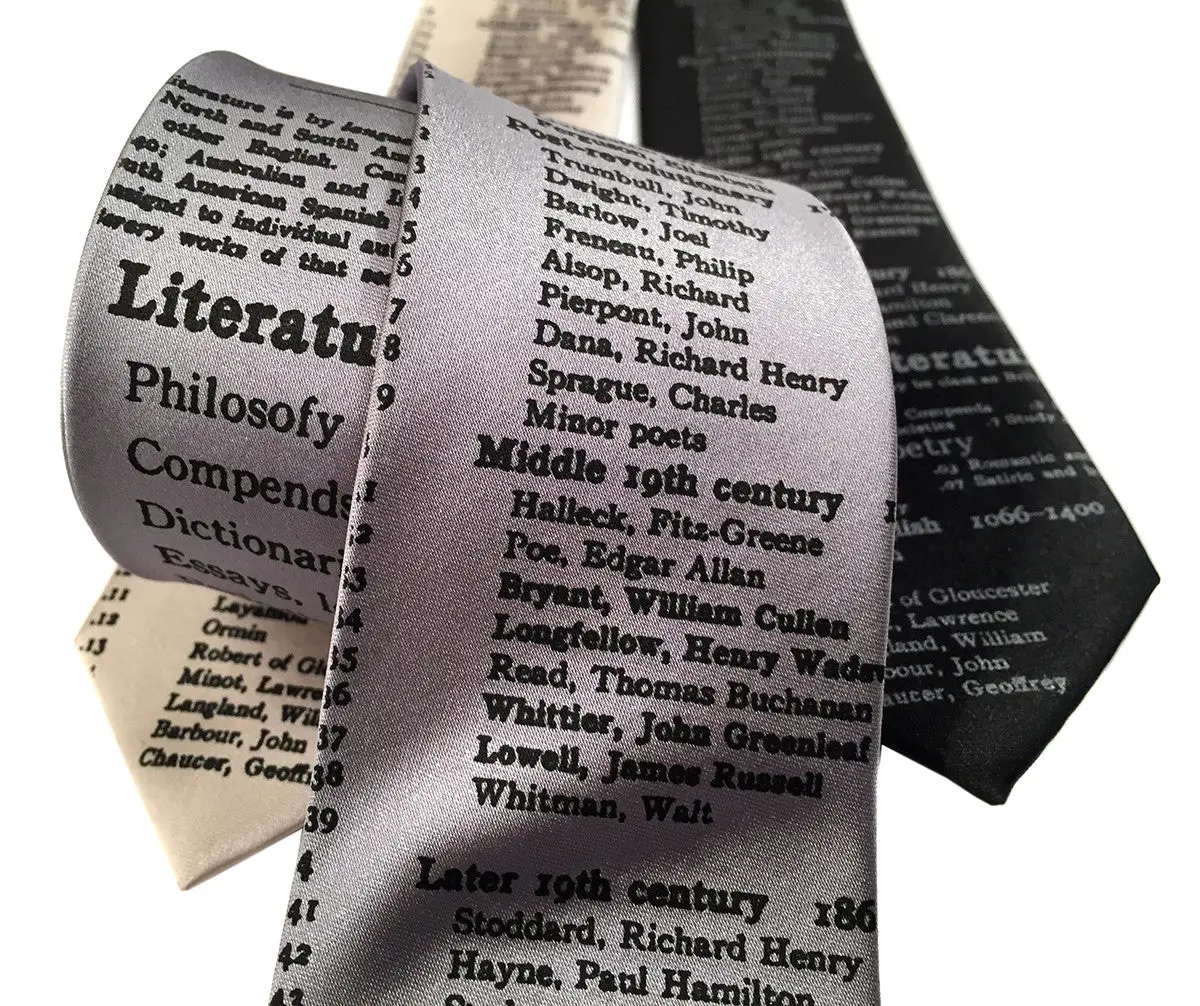 Dewey Decimal Literature Necktie. 1
