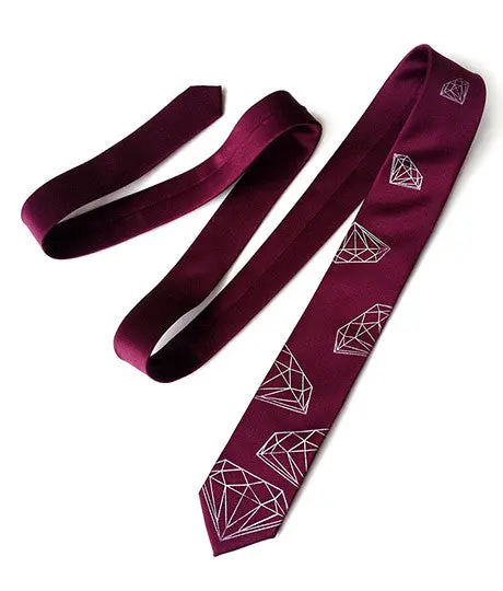 Diamond Print Silk Necktie 2
