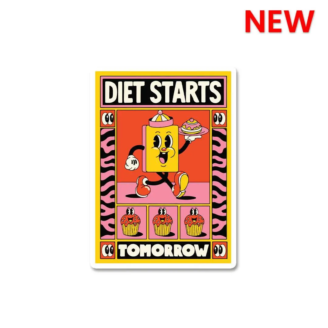 Diet Starts Tomorrow Sticker 1