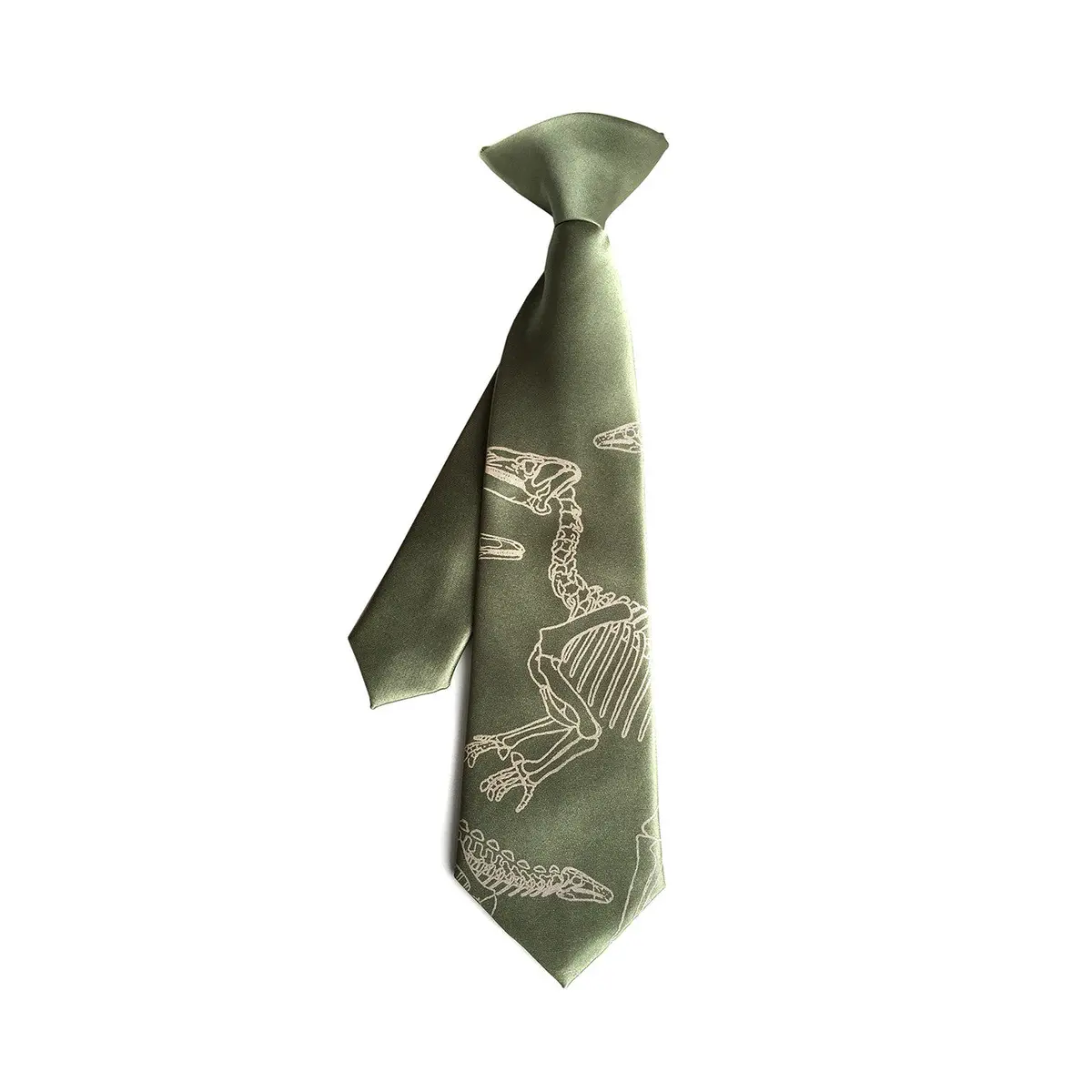 Dinosaur Bones Kids Tie. Boys Clip-On Necktie. 1