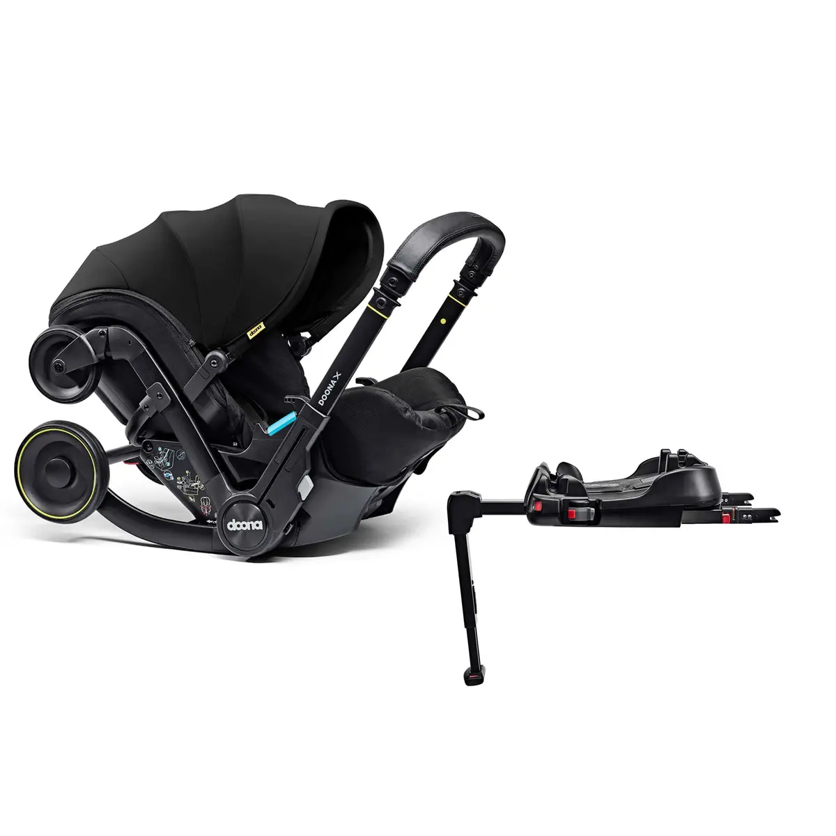 Doona X Infant Car Seat Stroller And X Isofix Base (Nitro Black) 1