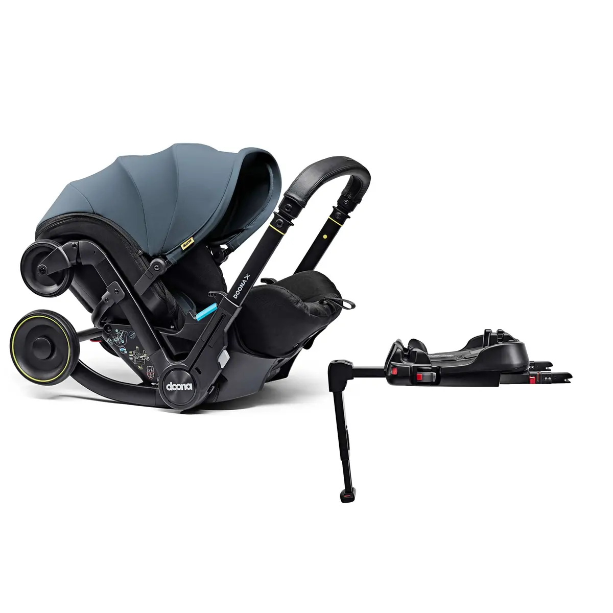 Doona X Infant Car Seat Stroller And X Isofix Base (Ocean Blue) 1