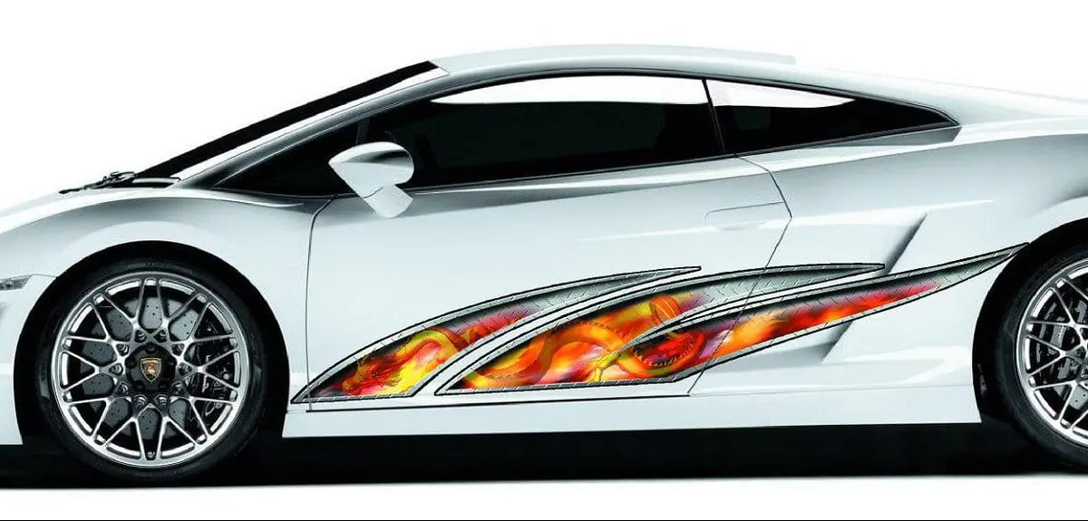 Fire Dragon Wave Decals For Sides Of Cars & Trucks 3