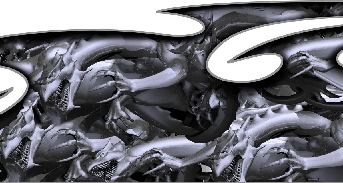 Dragons Attack Half Wrap – Vehicle Vinyl Graphics 7