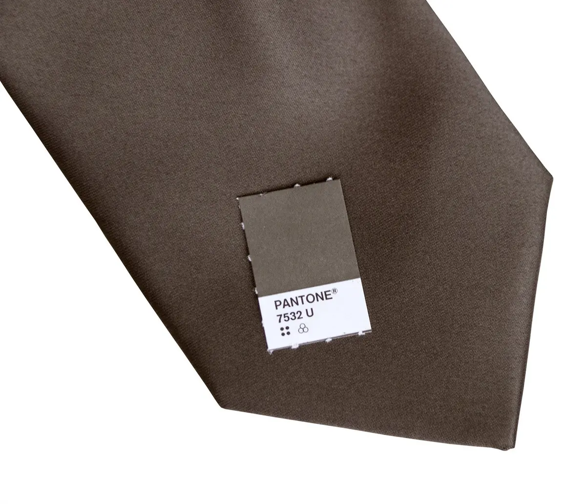 Driftwood Necktie. Solid Color Dark Brown Satin Finish Tie, No Print 2