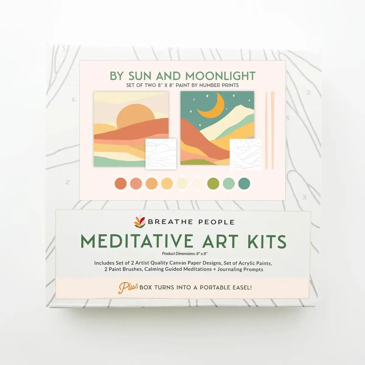 Sun + Moonlight Meditative Art Paint By Number Kit 1