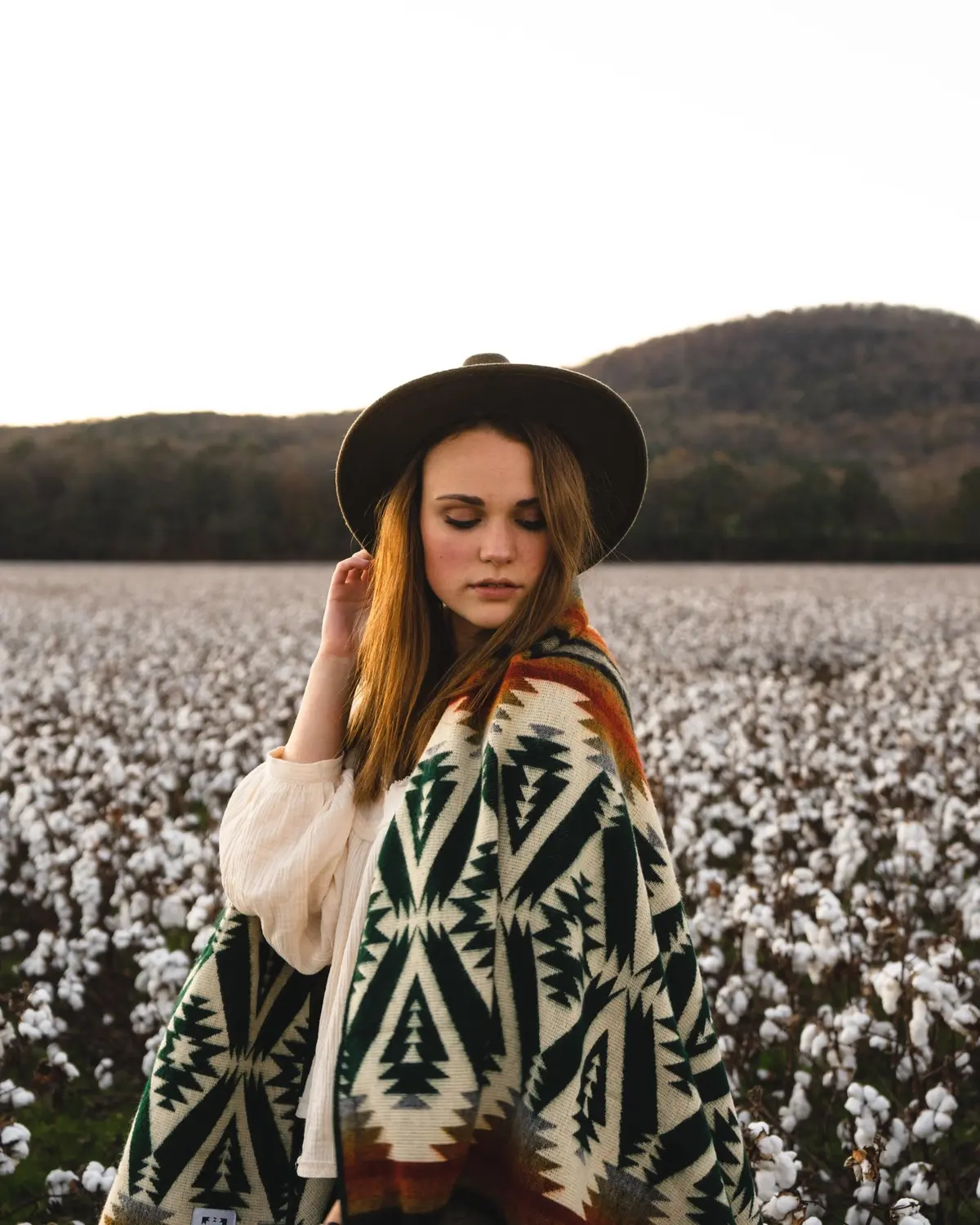 Quichua Blanket In Evergreen Autumn 1