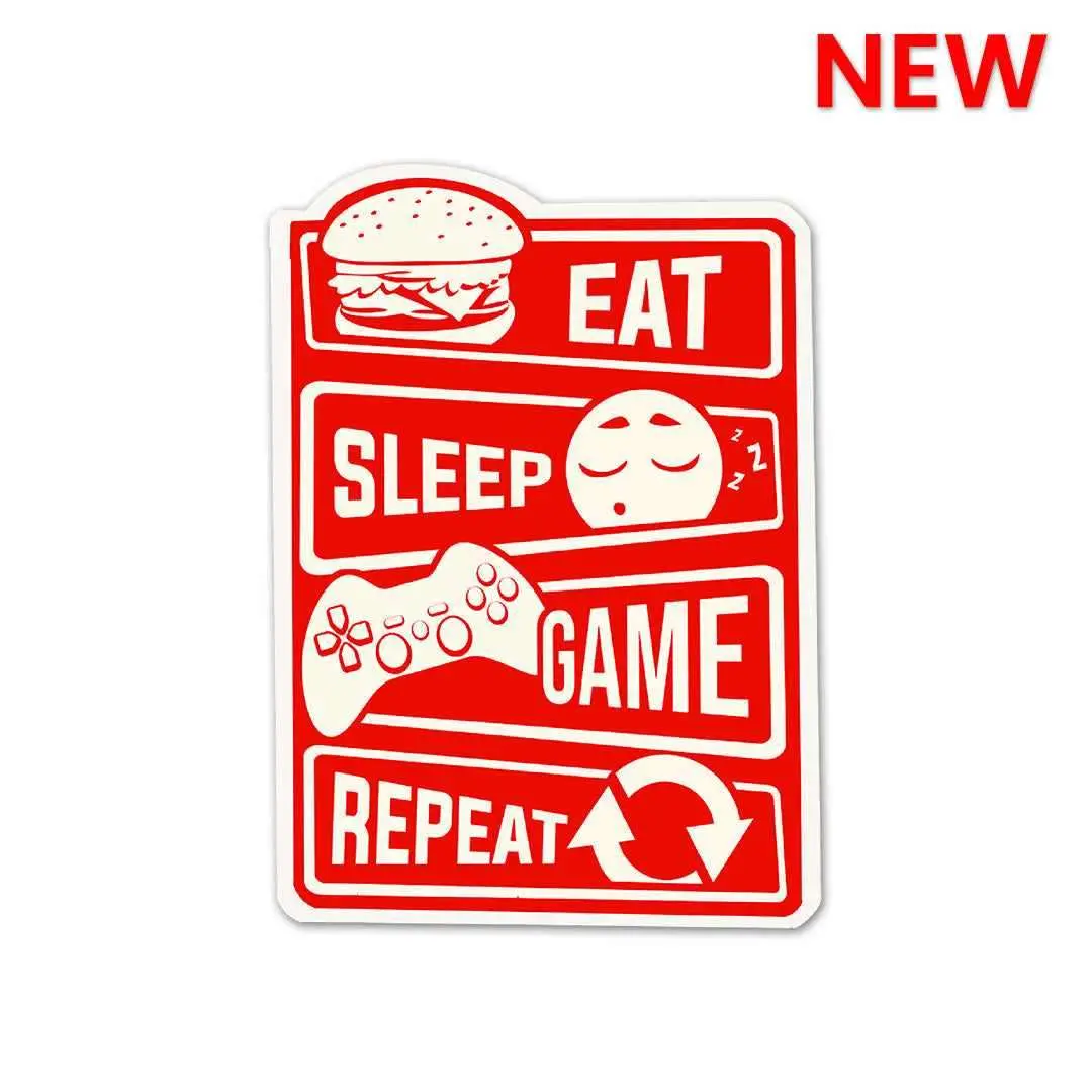 Eat Sleep Game Repeat Sticker 2