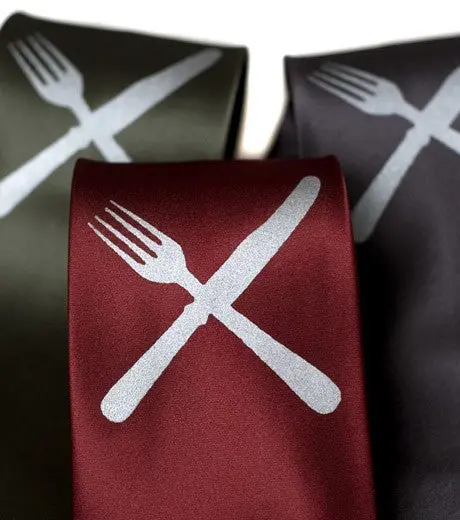 Knife & Fork Necktie. Eat Me Tie 1