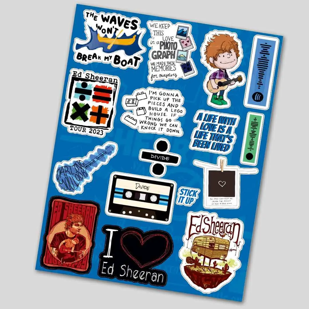 Ed Sheeran Mini Sticker Sheet 1
