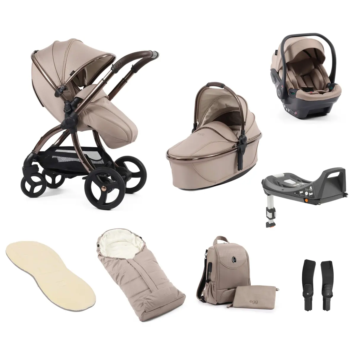 Egg3 Luxury Travel System Bundle Houndstooth Almond Special Edition 1