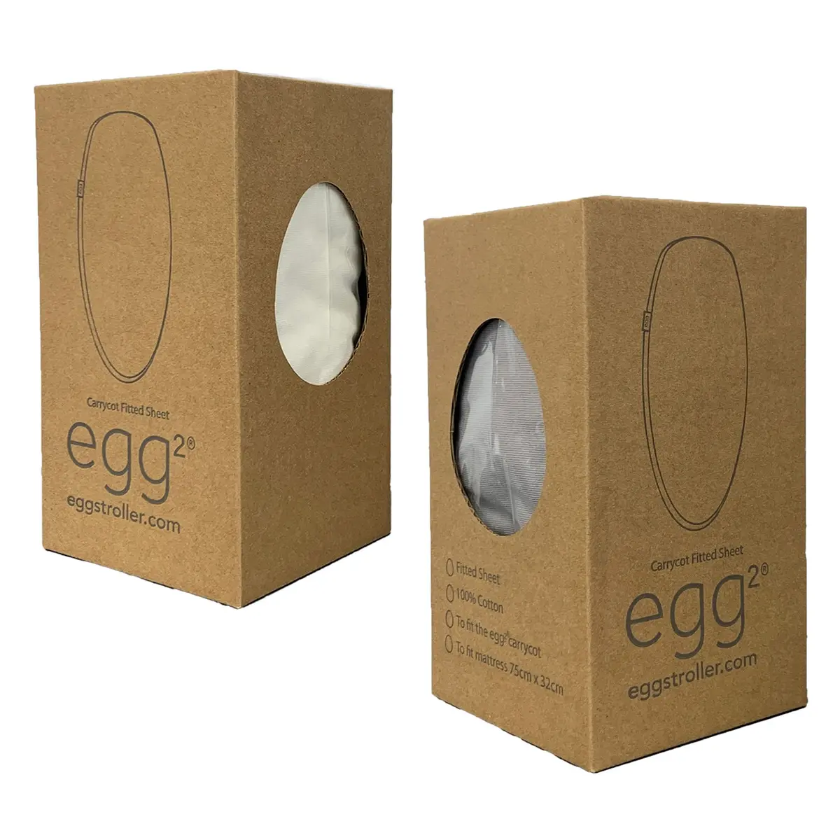 Egg2 Carrycot Fitted Sheets 2 Pack 1