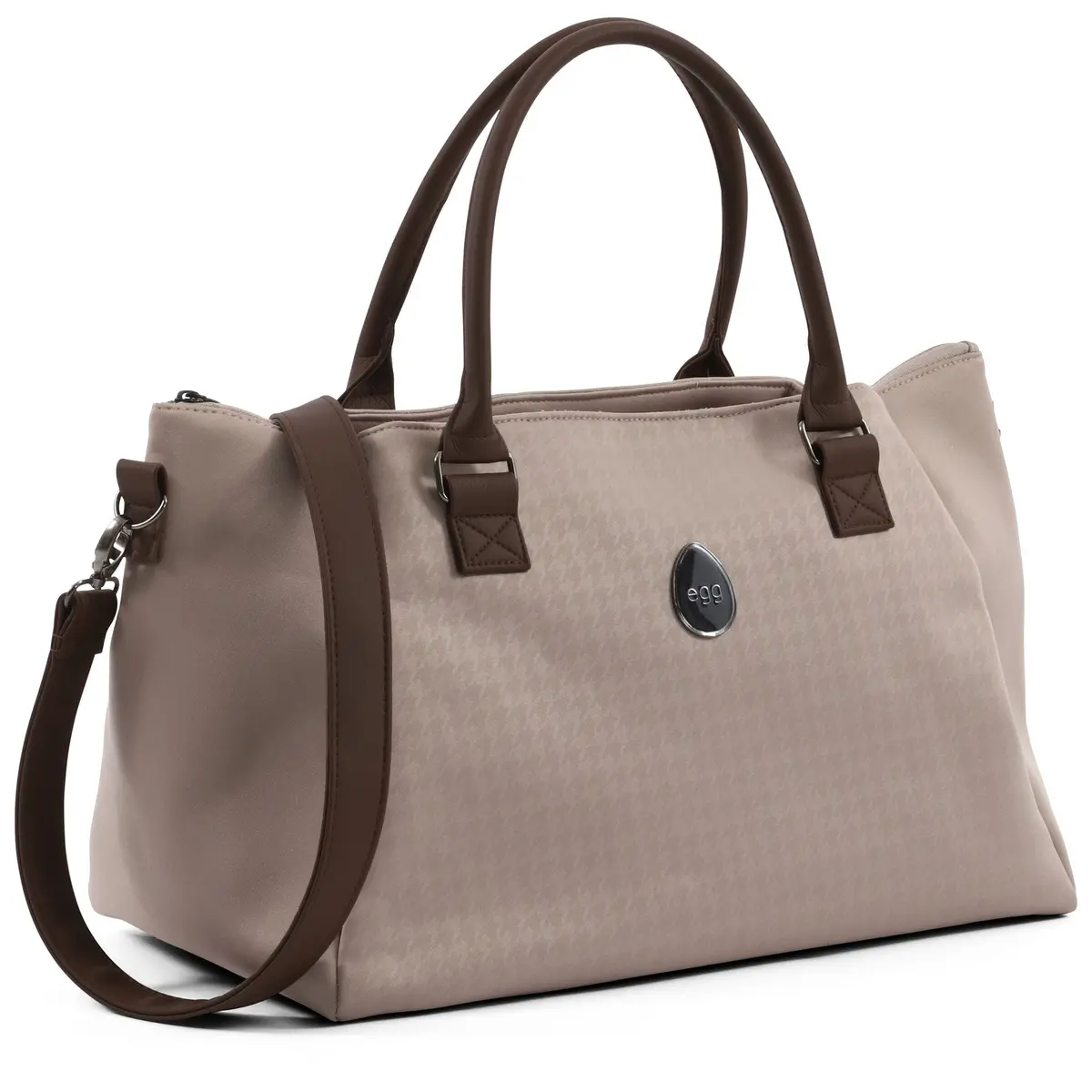 Egg3 Overnight Bag - Houndstooth Almond 1