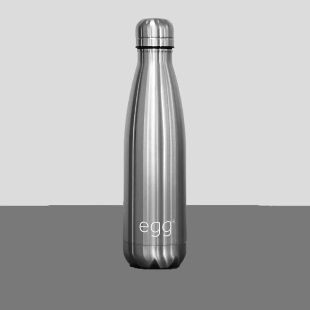 Egg2 Water Bottle - Brushed Steel 1