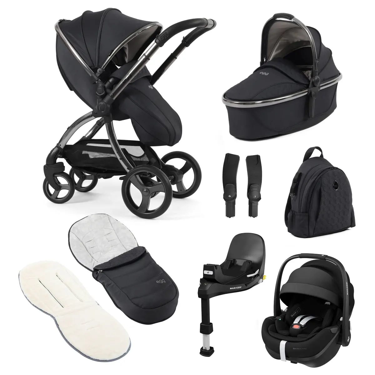 Egg3 Luxury Maxi-Cosi Travel System Bundle - Carbonite 3