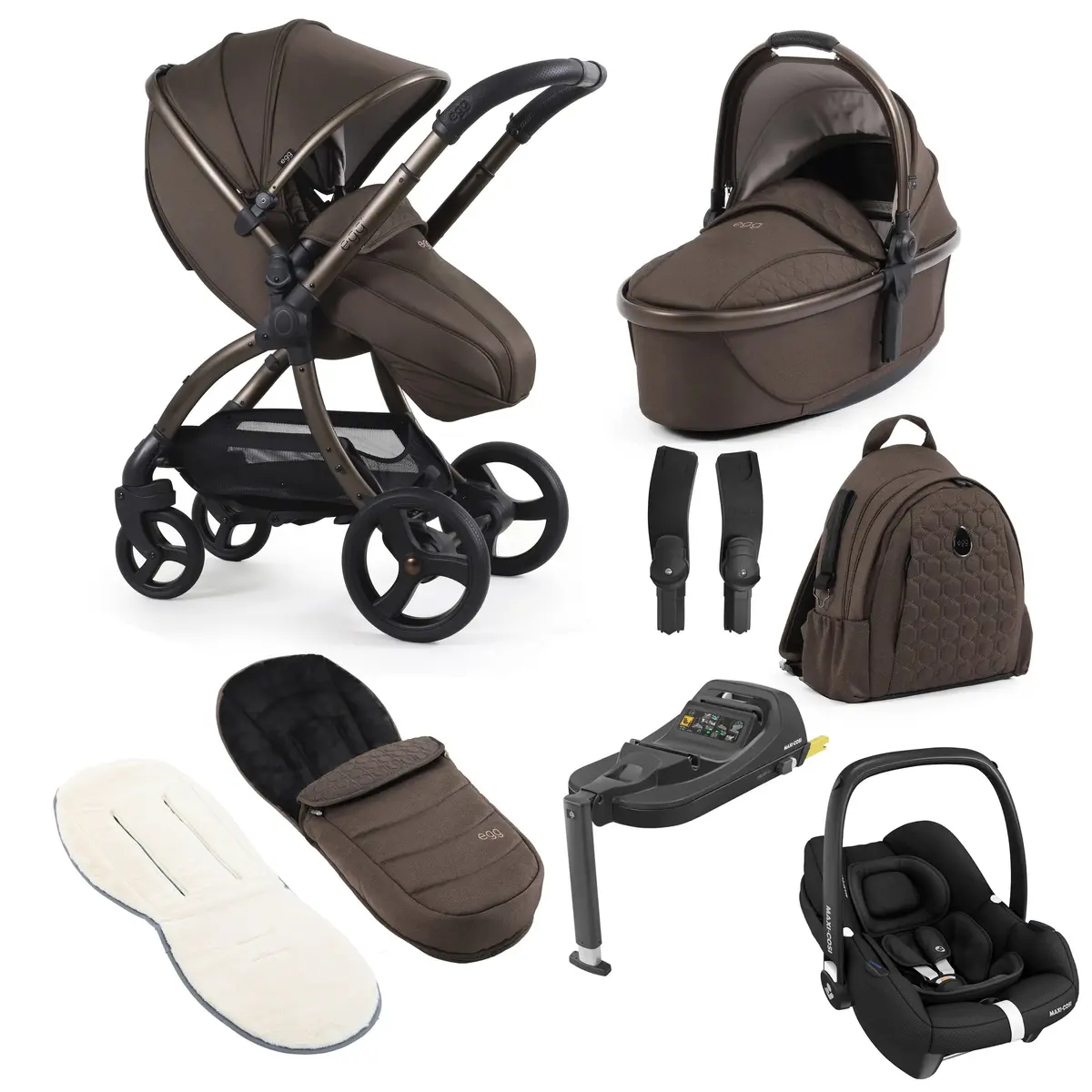 Egg3 Luxury Maxi-Cosi Travel System Bundle - Chocolate Velvet 1