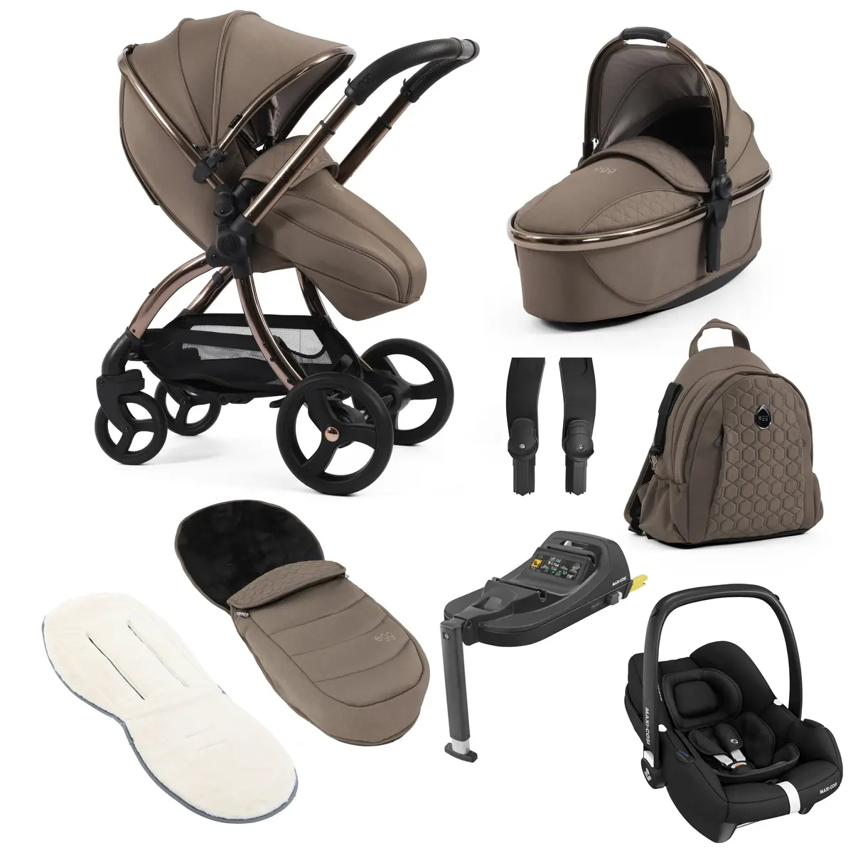 Egg3 Luxury Maxi-Cosi Travel System Bundle - Mink 1