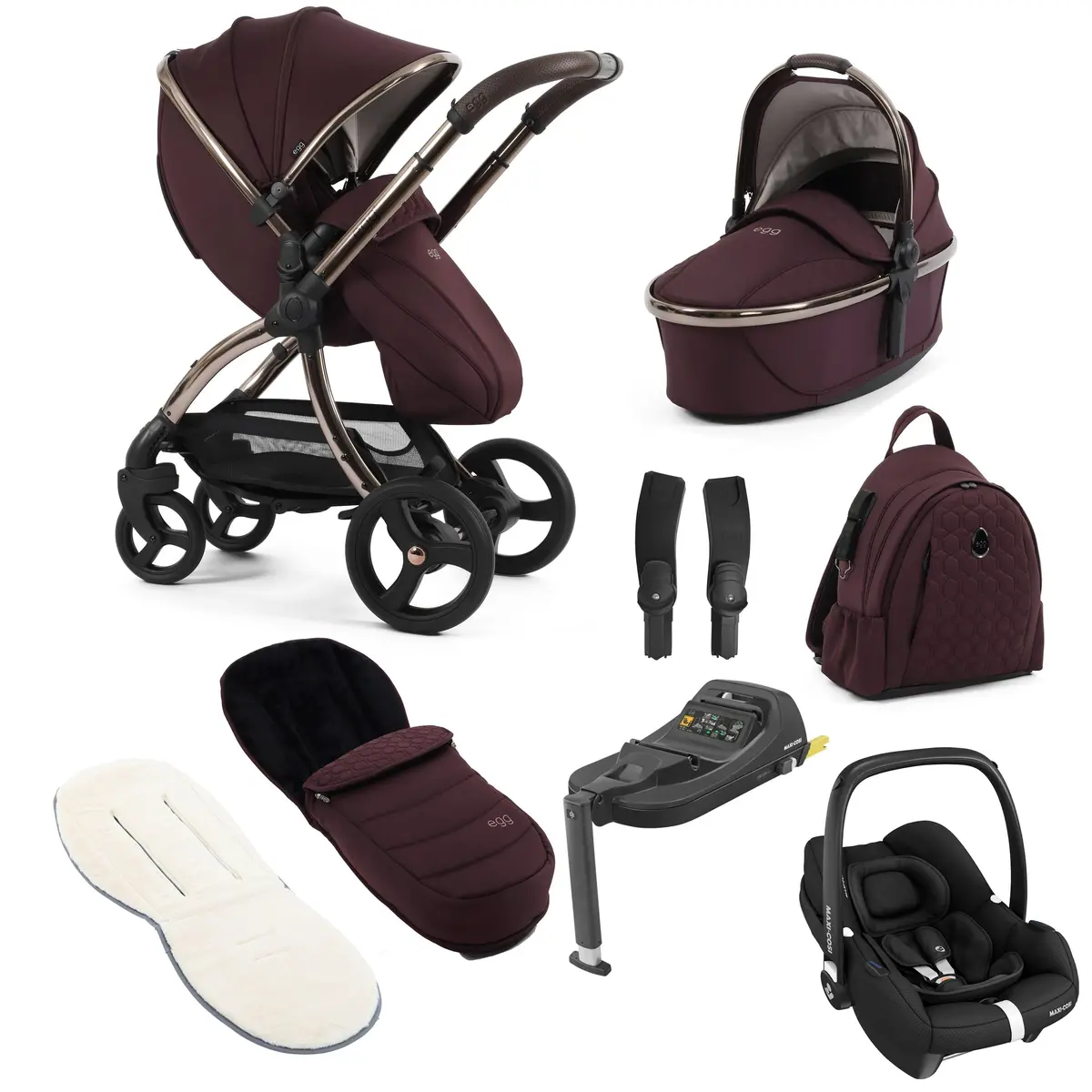 Egg3 Luxury Maxi-Cosi Travel System Bundle - Mulberry 1