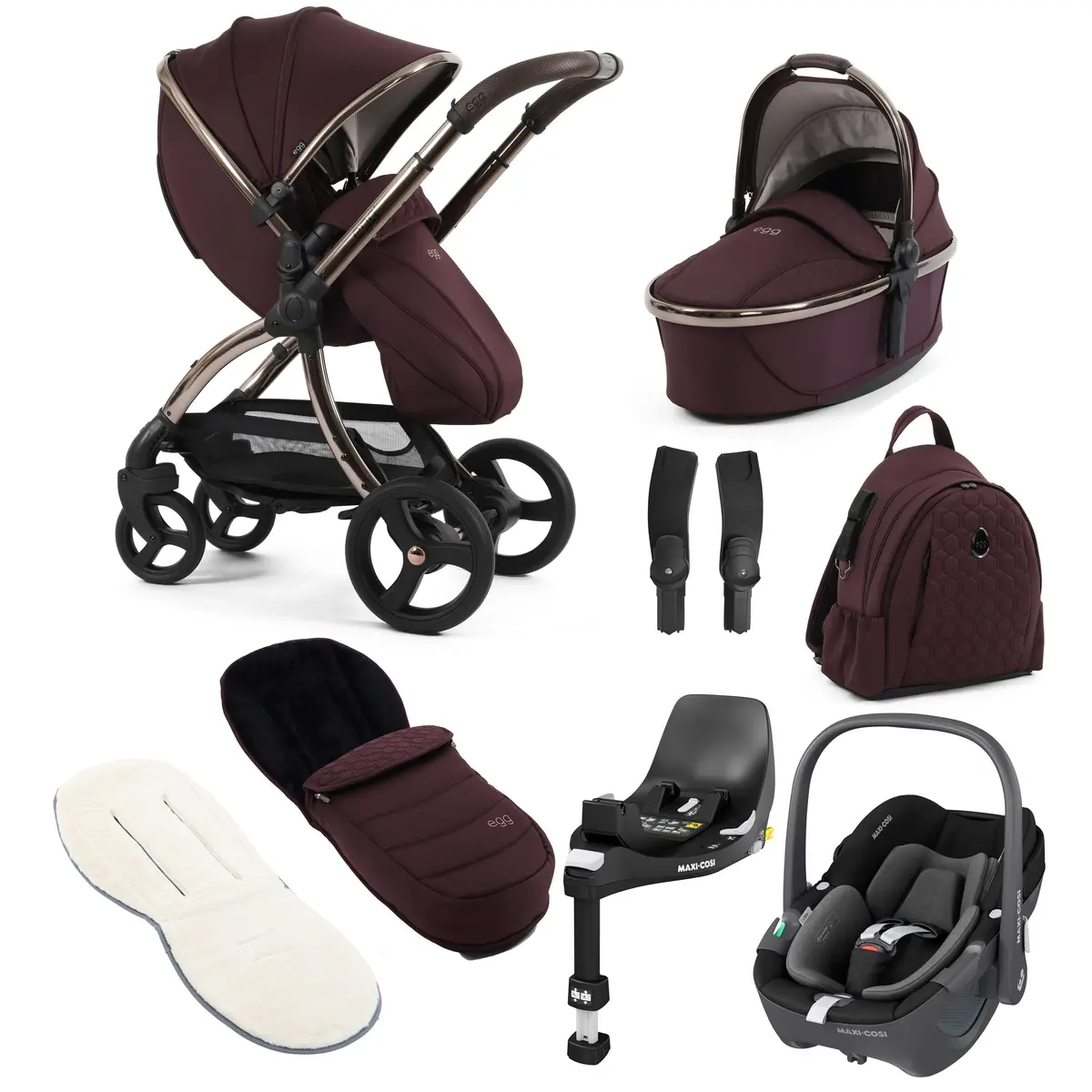 Egg3 Luxury Maxi-Cosi Travel System Bundle - Mulberry 2