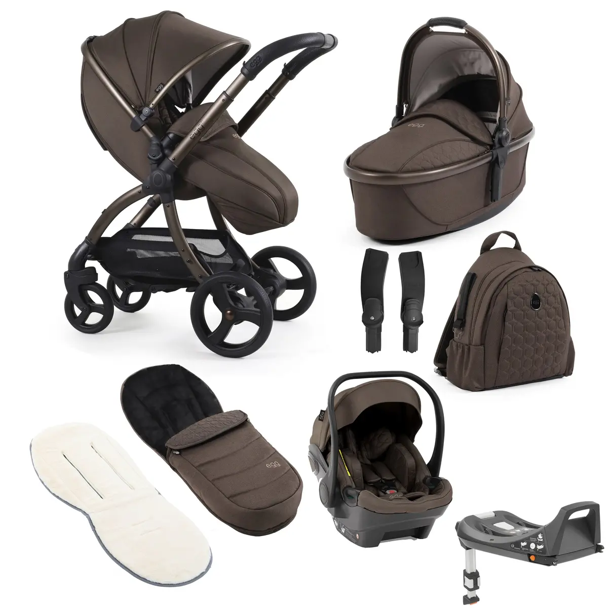 Egg3 Luxury Travel System Bundle - Chocolate Velvet 1