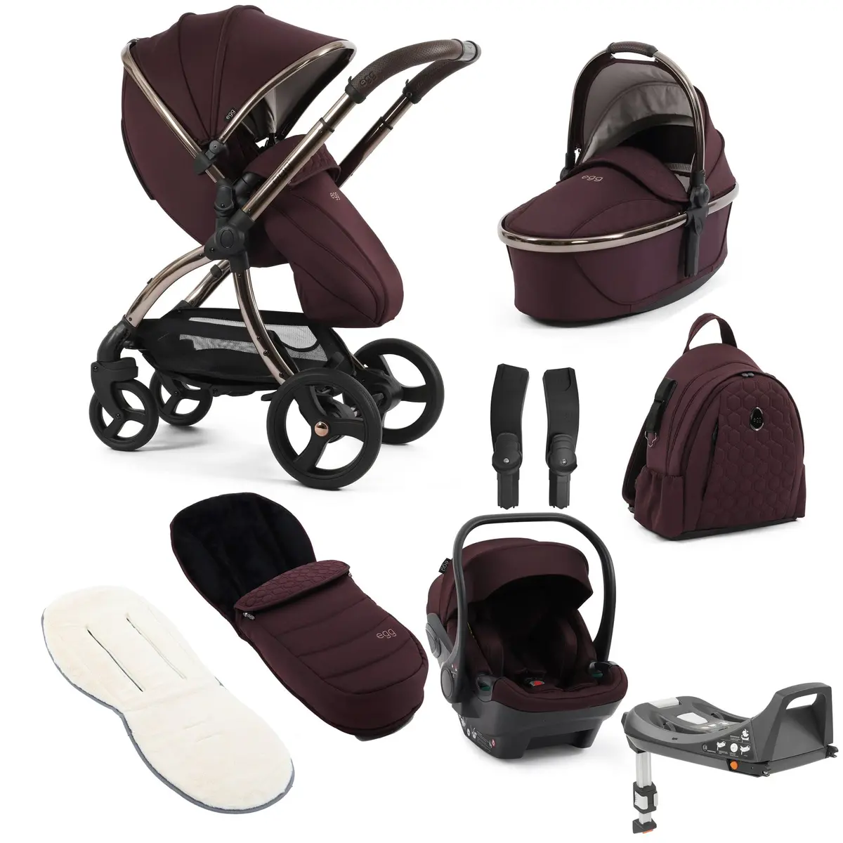Egg3 Luxury Travel System Bundle - Mulberry 1