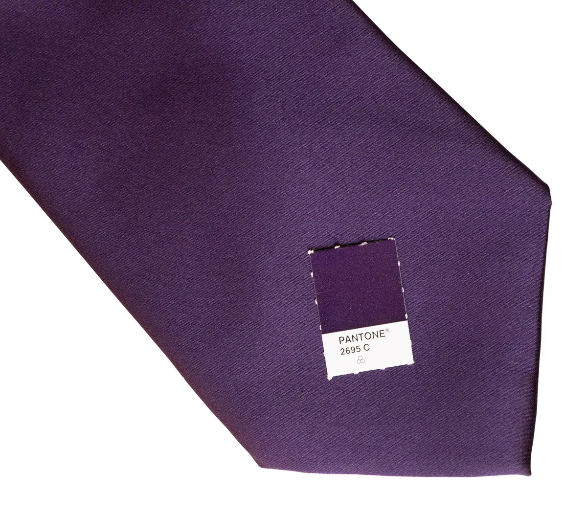 Eggplant Necktie. Dark Purple Solid Color Satin Finish Tie, No Print 2