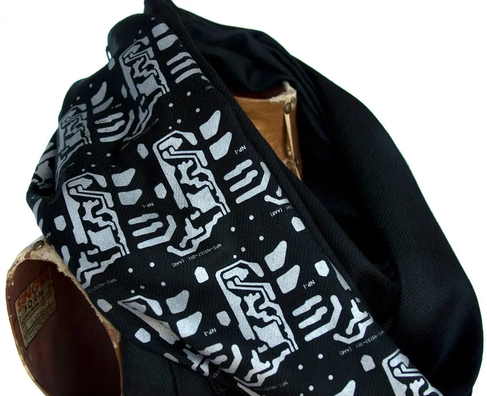 Circuit Board Scarf: "Electro" Pashmina. 1
