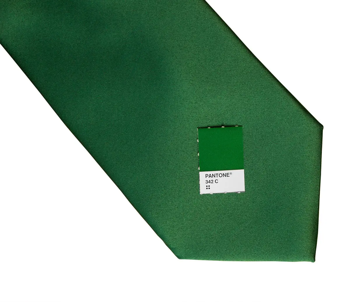 Emerald Green Necktie. Dark Green Solid Color Satin Finish Tie, No Print 2