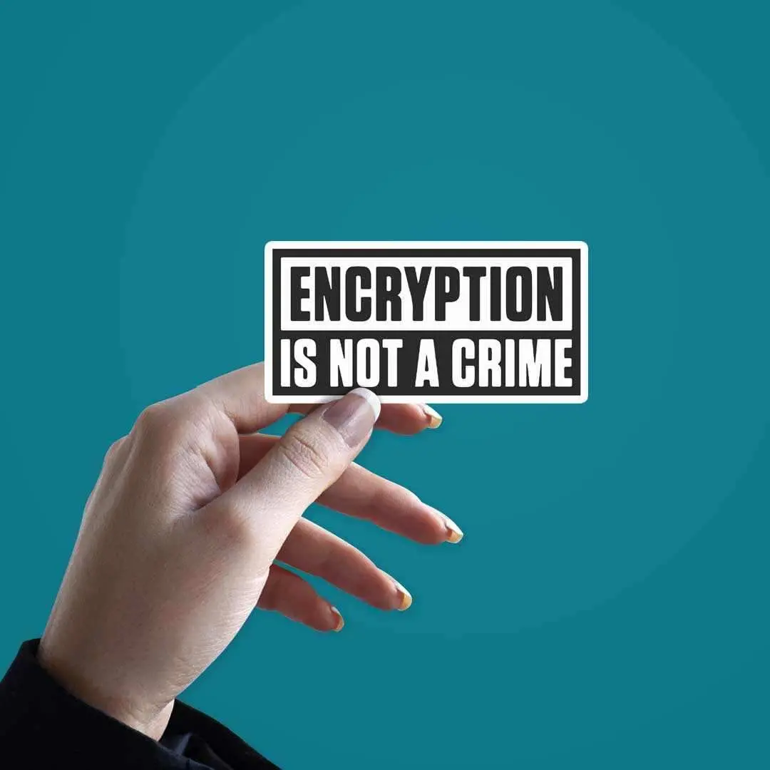 Encryption Is Not A Crime Sticker 2