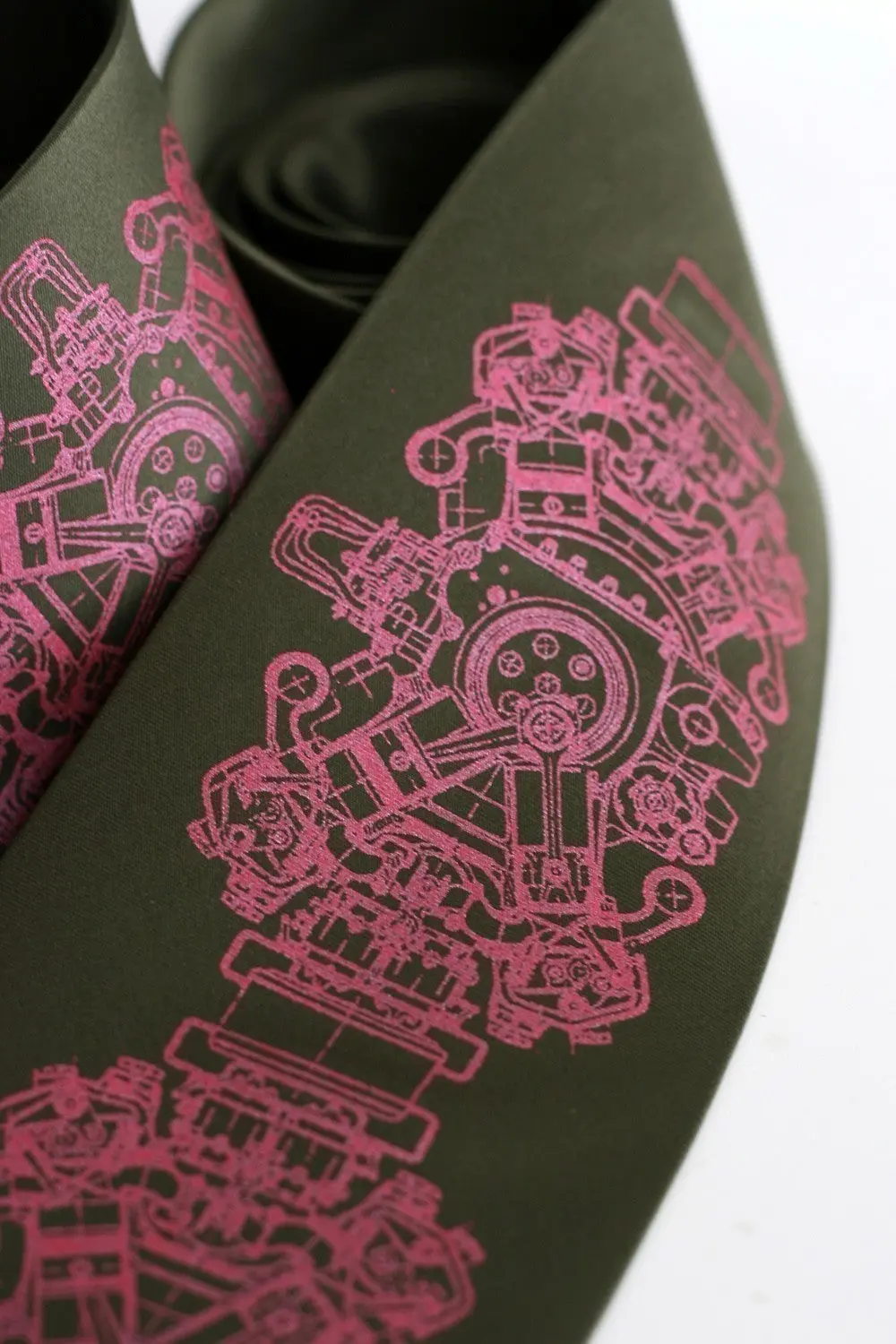 Engine Rosette Silk Necktie 1
