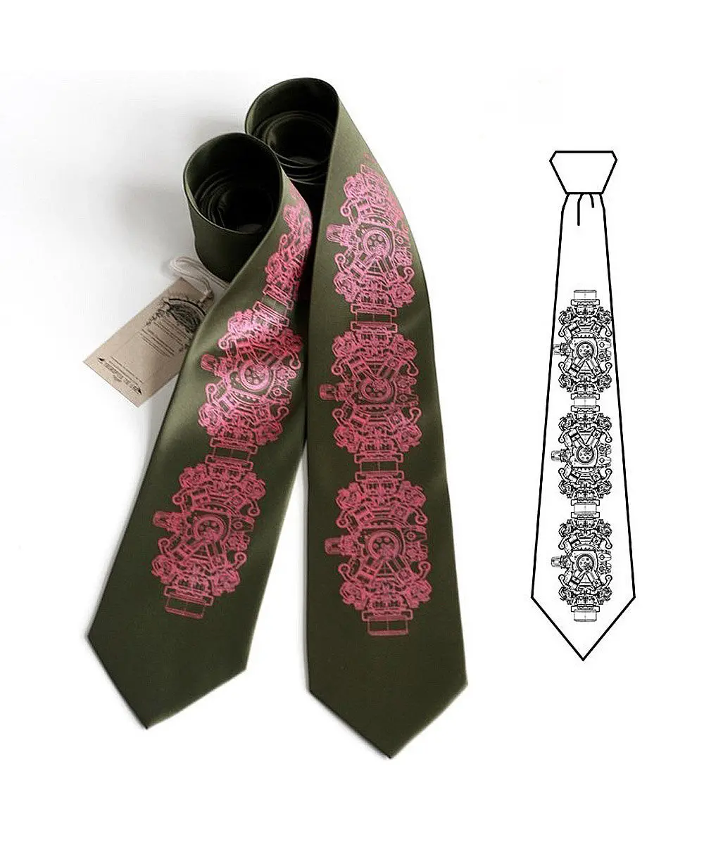 Engine Rosette Necktie, Inline-3 Tie 2