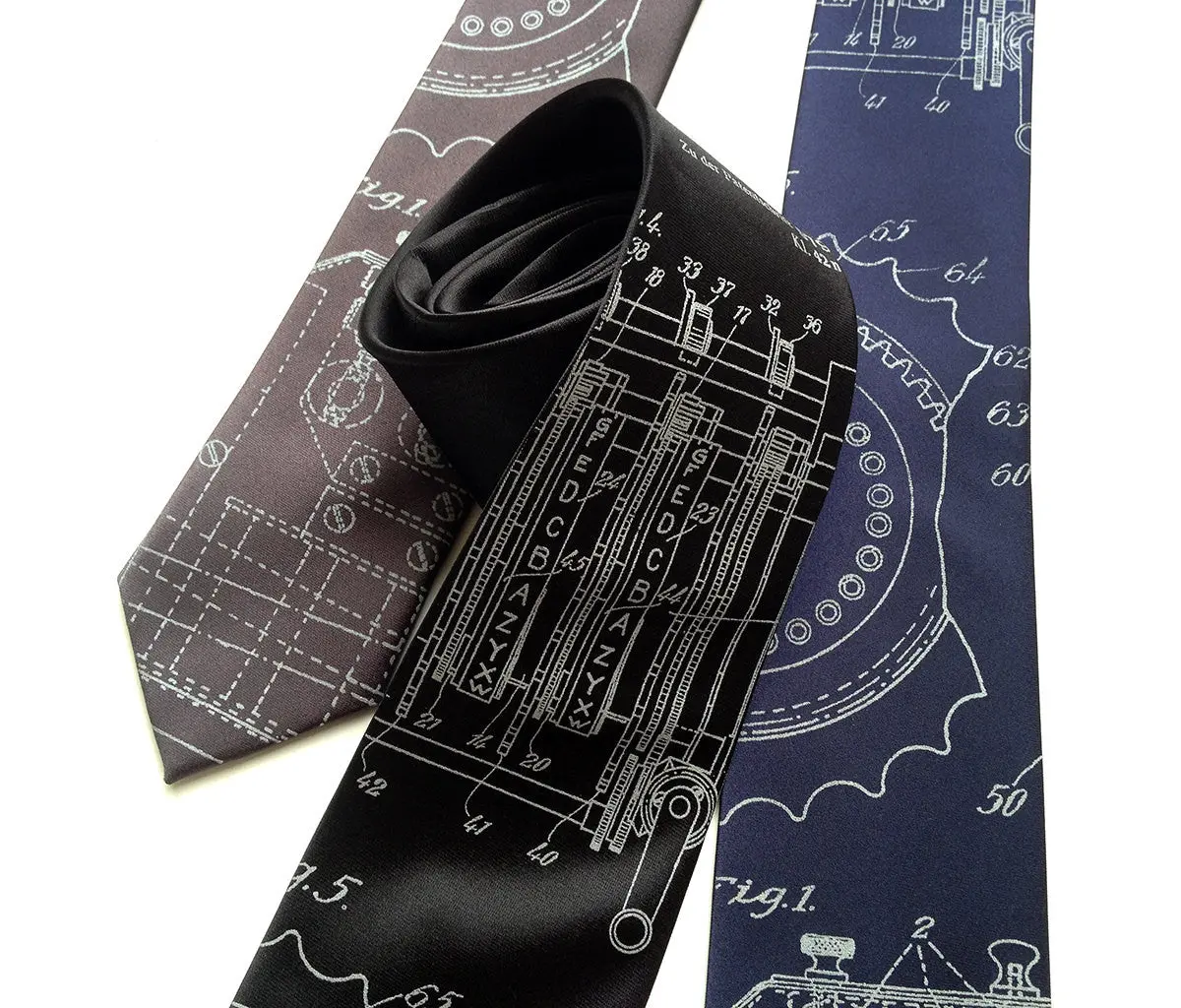 Enigma Machine Silk Necktie 1