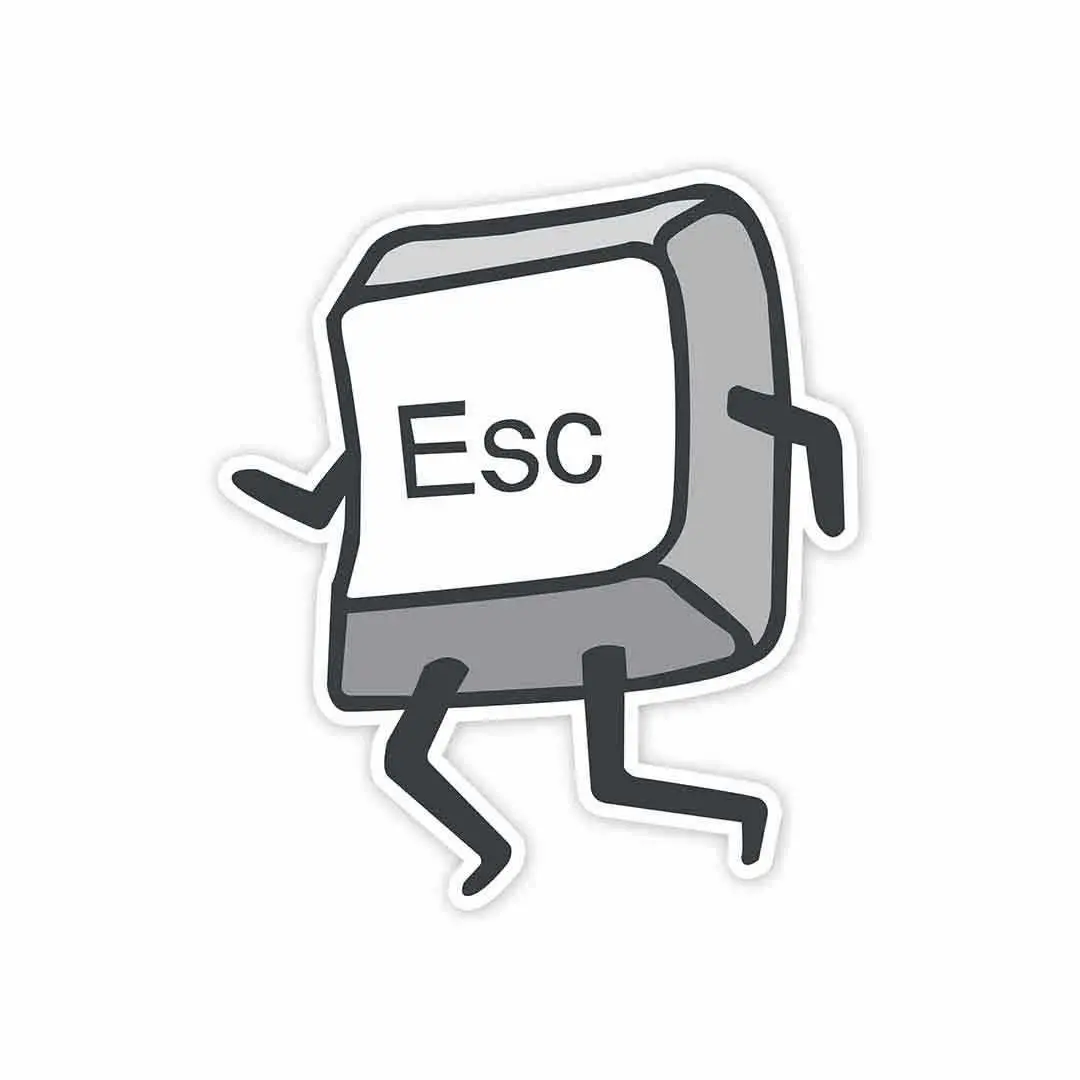 Esc Key Sticker 1