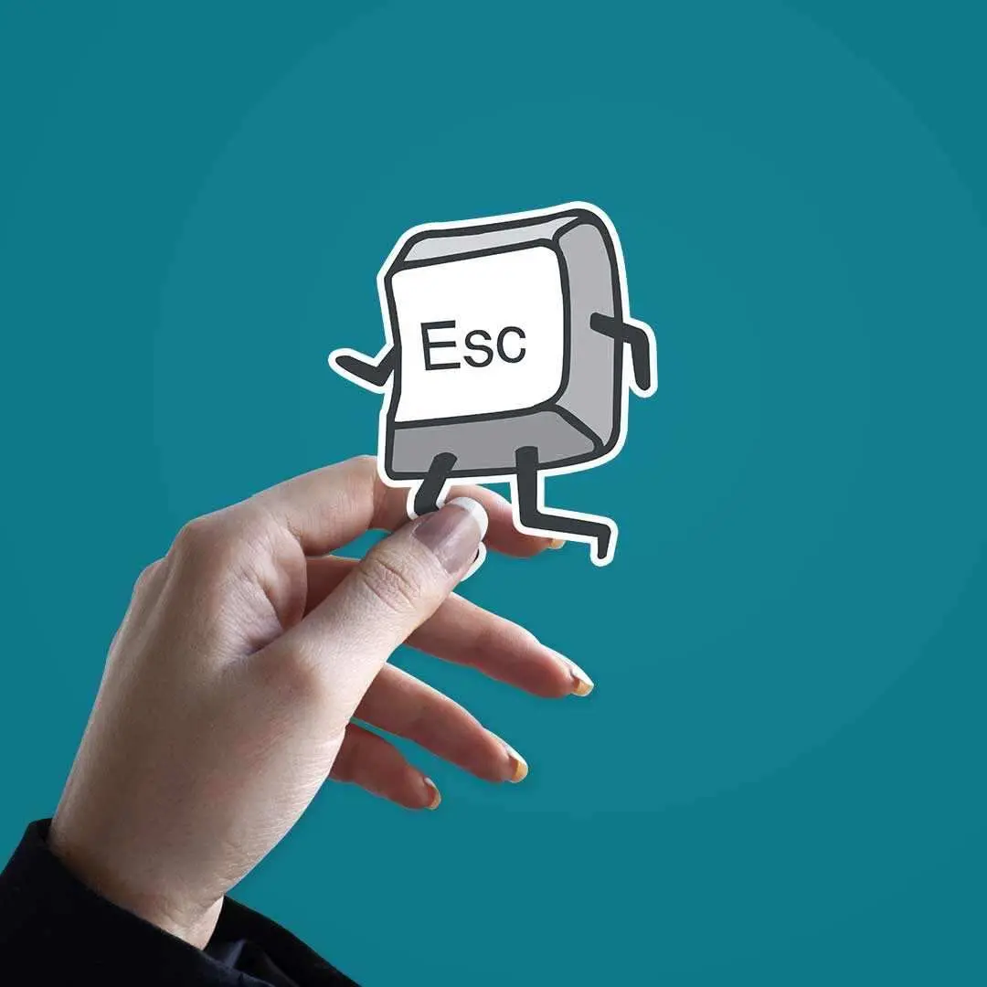Esc Key Sticker 2