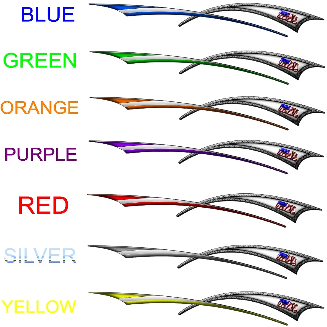 American Flag Stripes Truck Side Decals On Clearance 50% Off 2