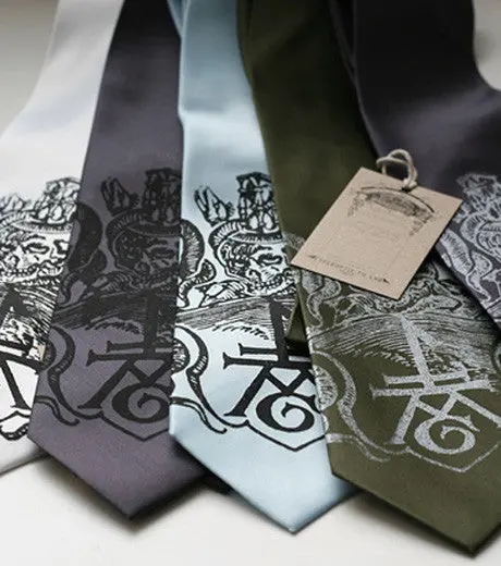 Ex Libris Necktie, Book Print Silk Tie 1