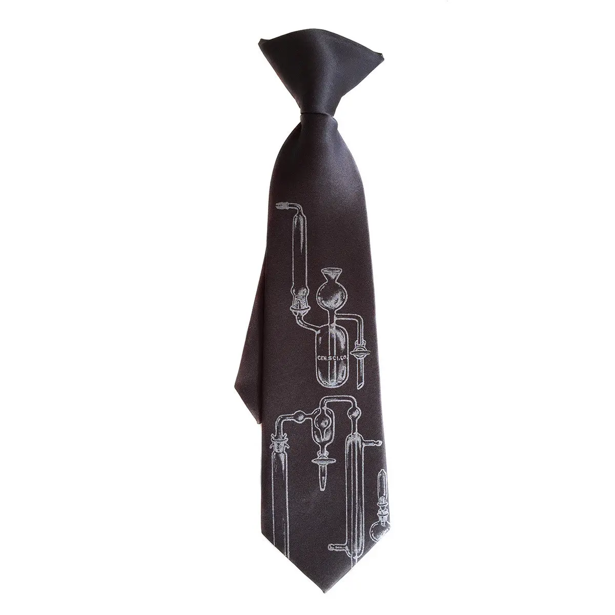 Chemistry Lab Glass Kids Tie. Boys Clip-On Necktie. 1