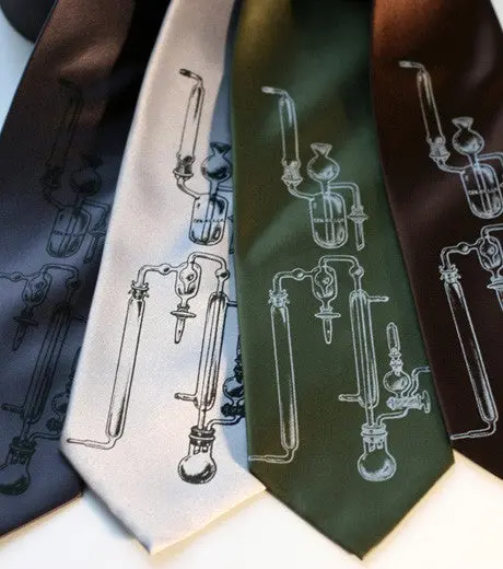 Chemistry Lab Glass Necktie, Experiment Tie 1