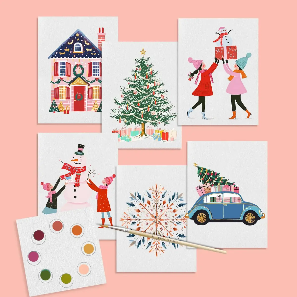 Watercolor Mini Prints + Postcards - Festivities 1