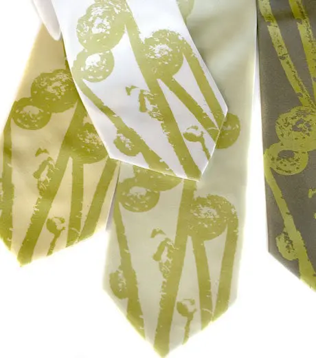 Fiddleheads Silk Necktie 1