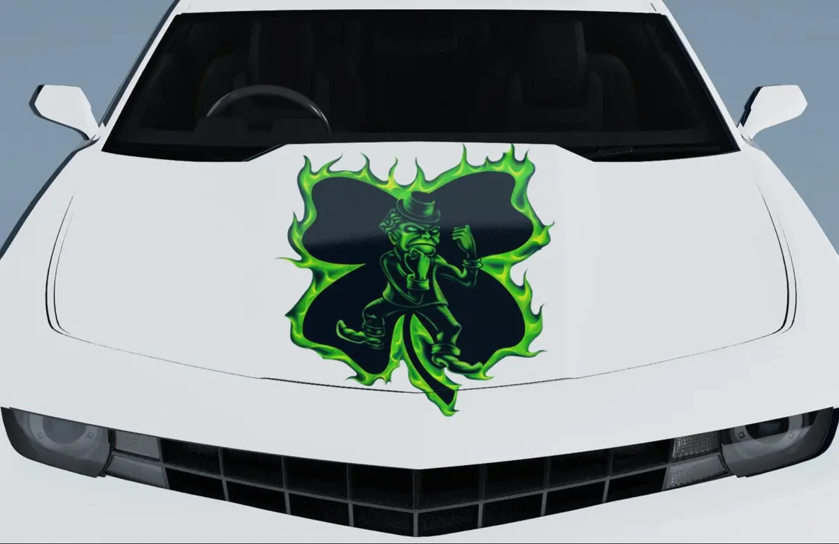 Fighting Irish Clover Vinyl Decal – Hood Or Tailgate One Piece Graphic 1