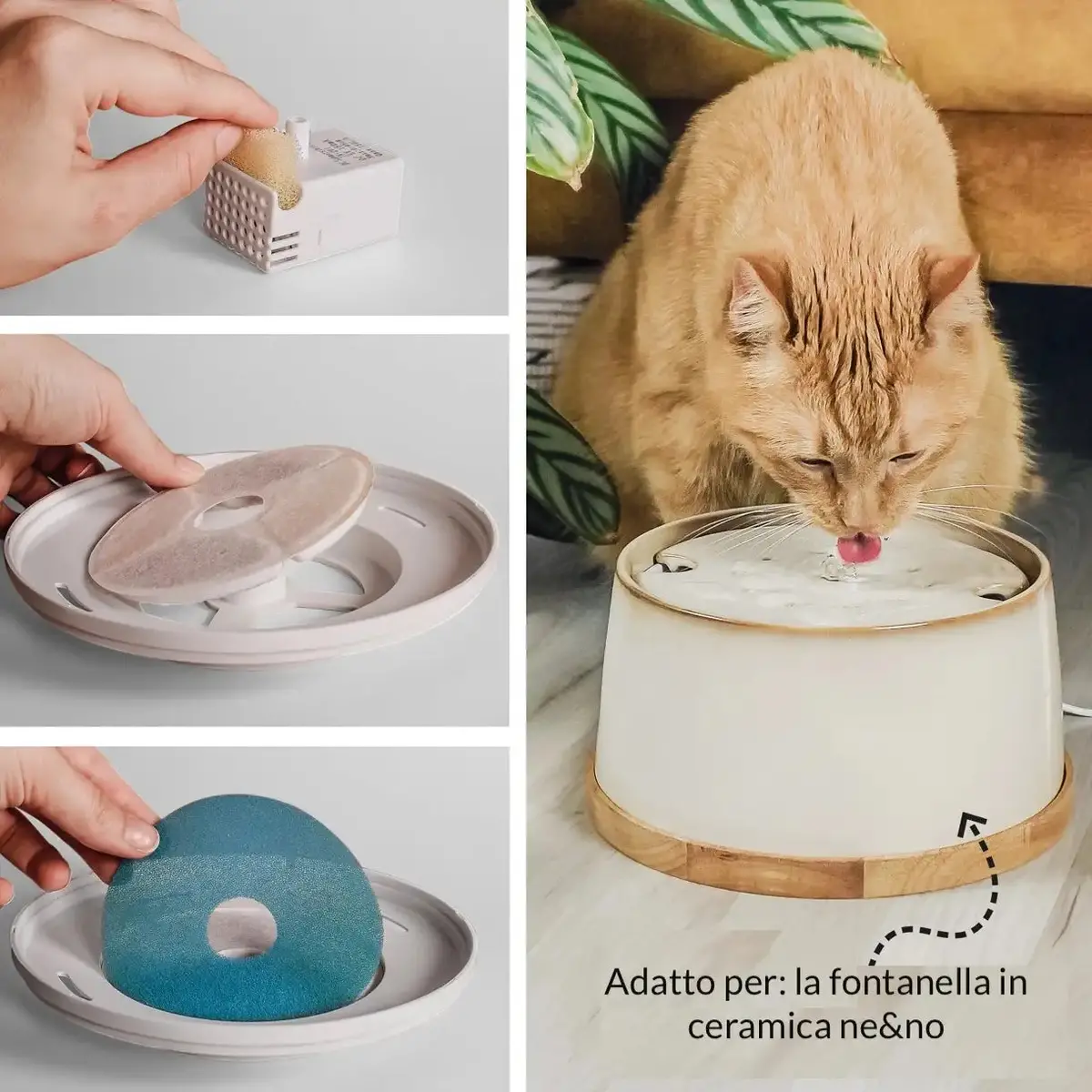Ne&No® Filtro Di Ricambio Per Fontana In Ceramica 2