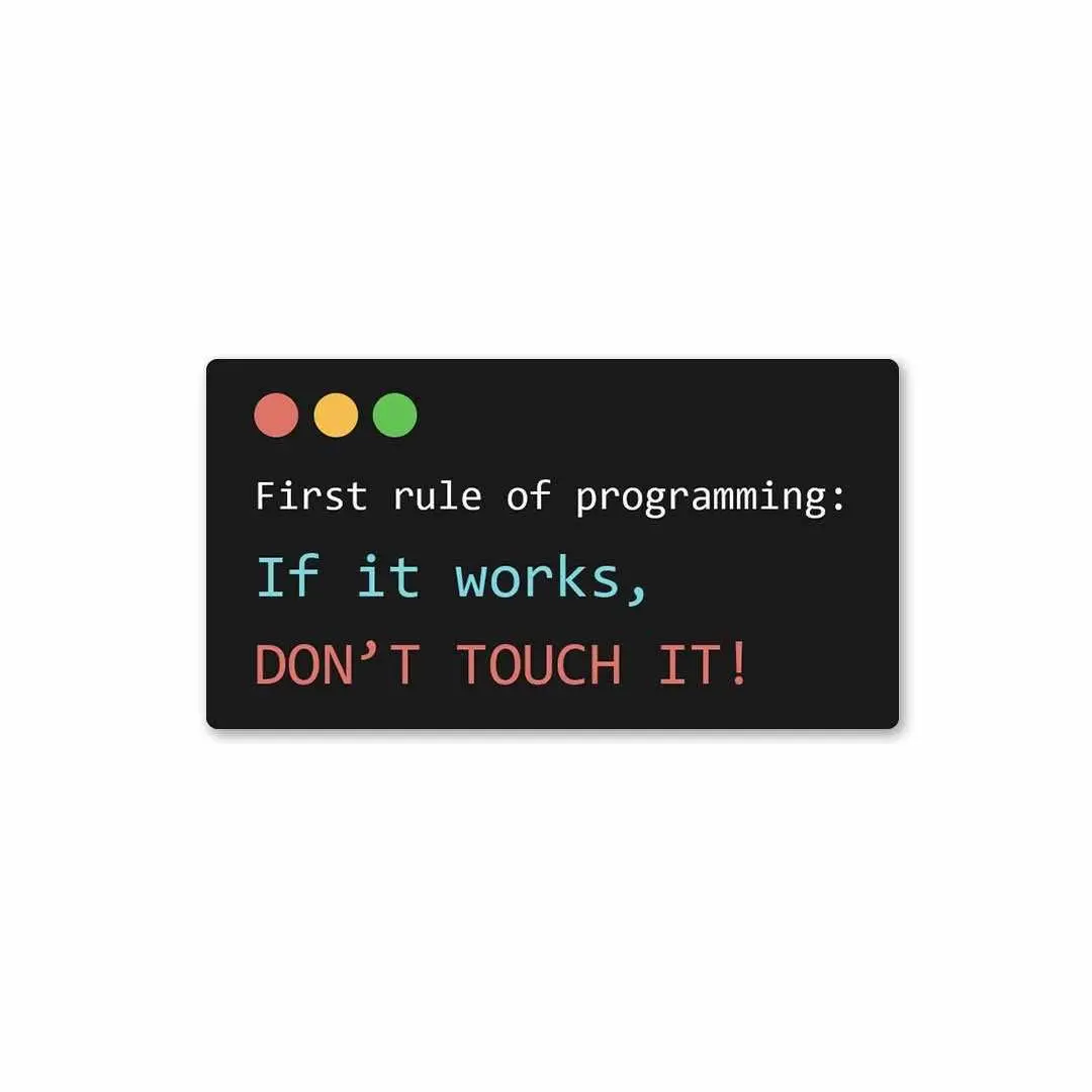First Rule Of Programming Sticker 1