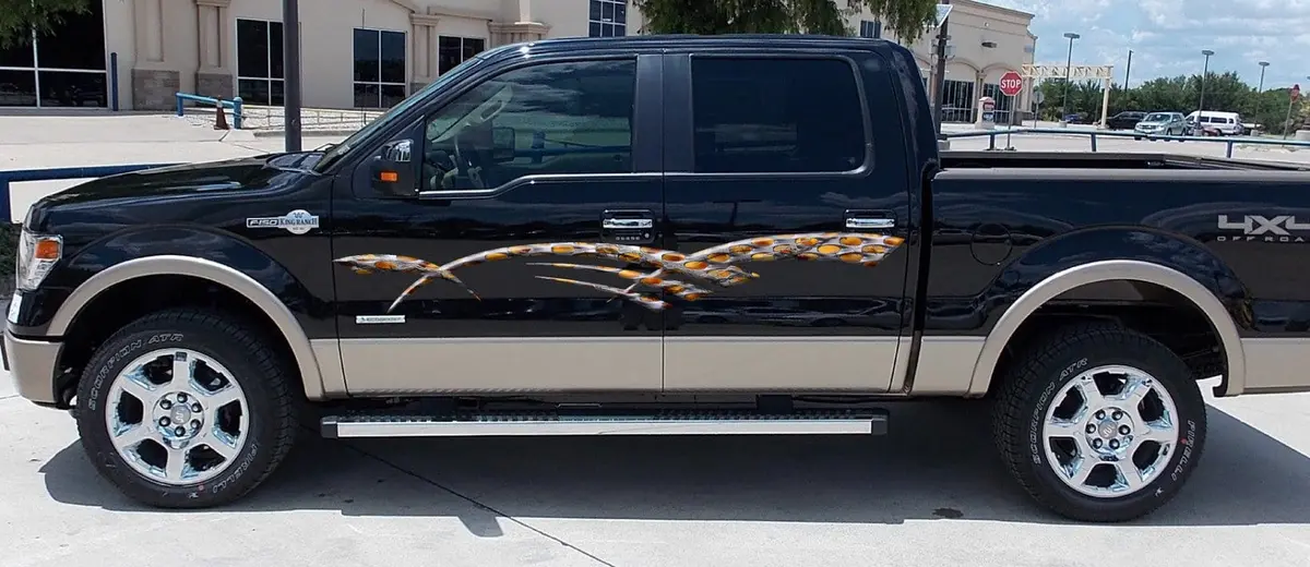 Barbwire Stripes Truck Vinyl Graphics B887 1