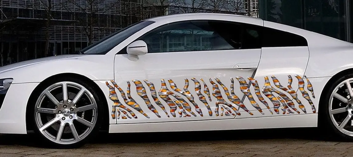 Flaming Metal Style Stripes Vinyl Vehicle Graphics #B888 1
