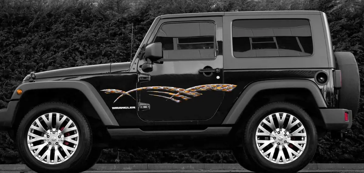 Barbwire Stripes Truck Vinyl Graphics B887 2