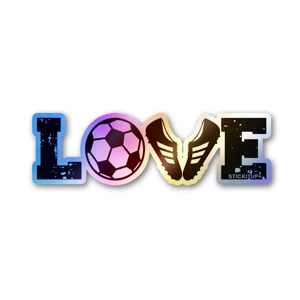 Football Love Holographic Stickers 1