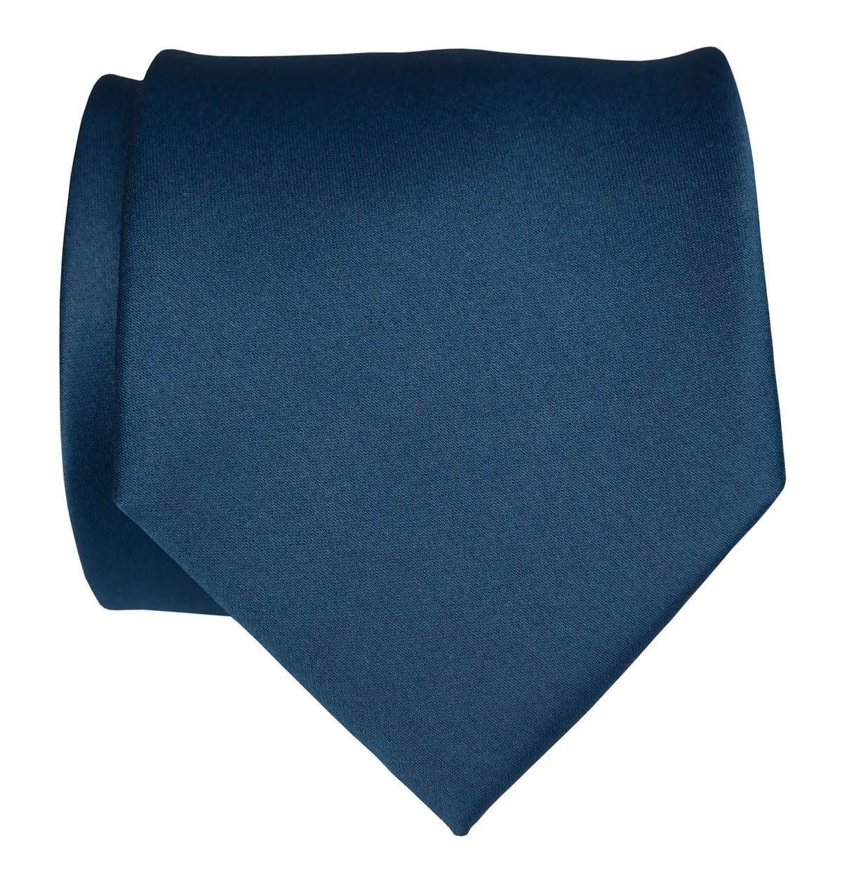 French Blue Necktie. Solid Color Satin Finish Tie, No Print 1