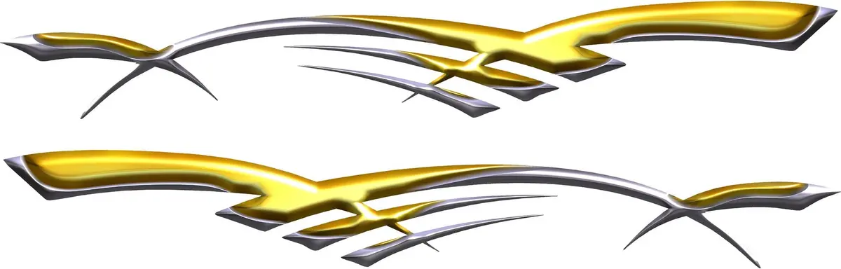 Chrome Stripes Vinyl Truck Graphics B887 4