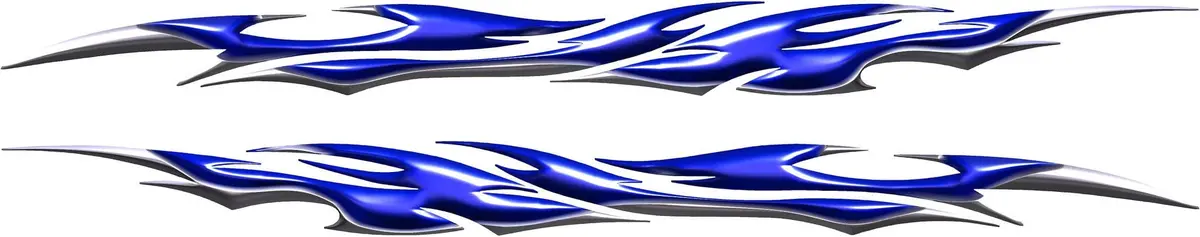 Full Color Tribal Flames Vinyl Decals – Set Of 2 For Cars & Trucks B758 9